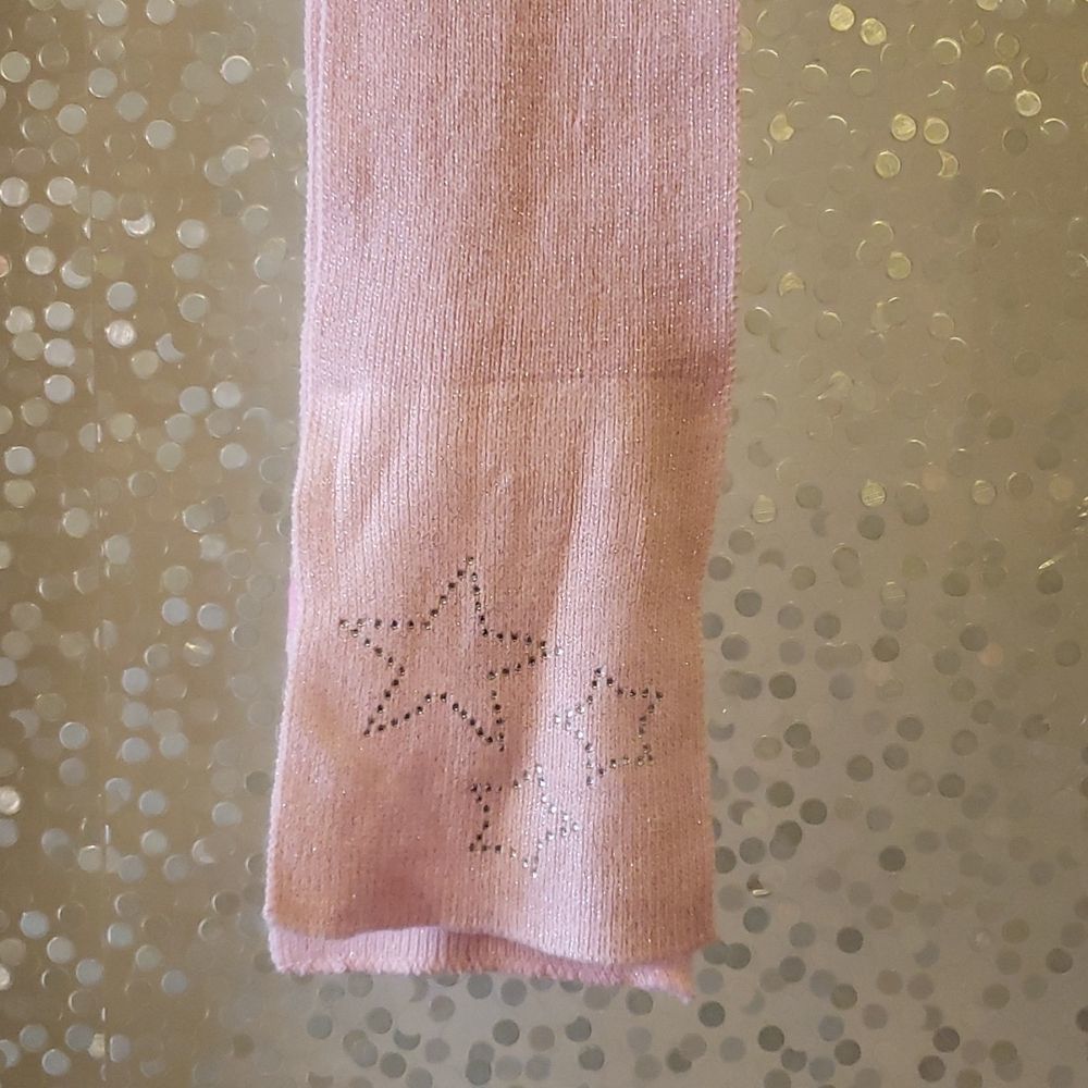Pink and silver scarf with stars